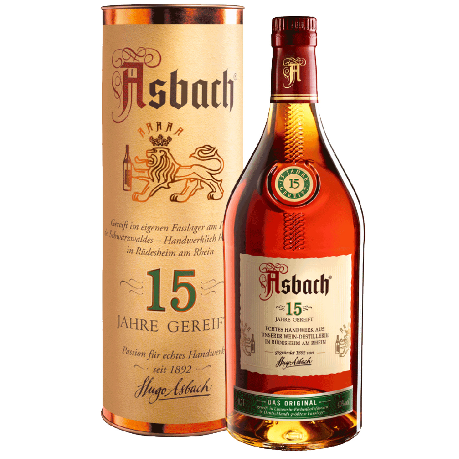 Weinbrand Asbach 15 Jahre gereift