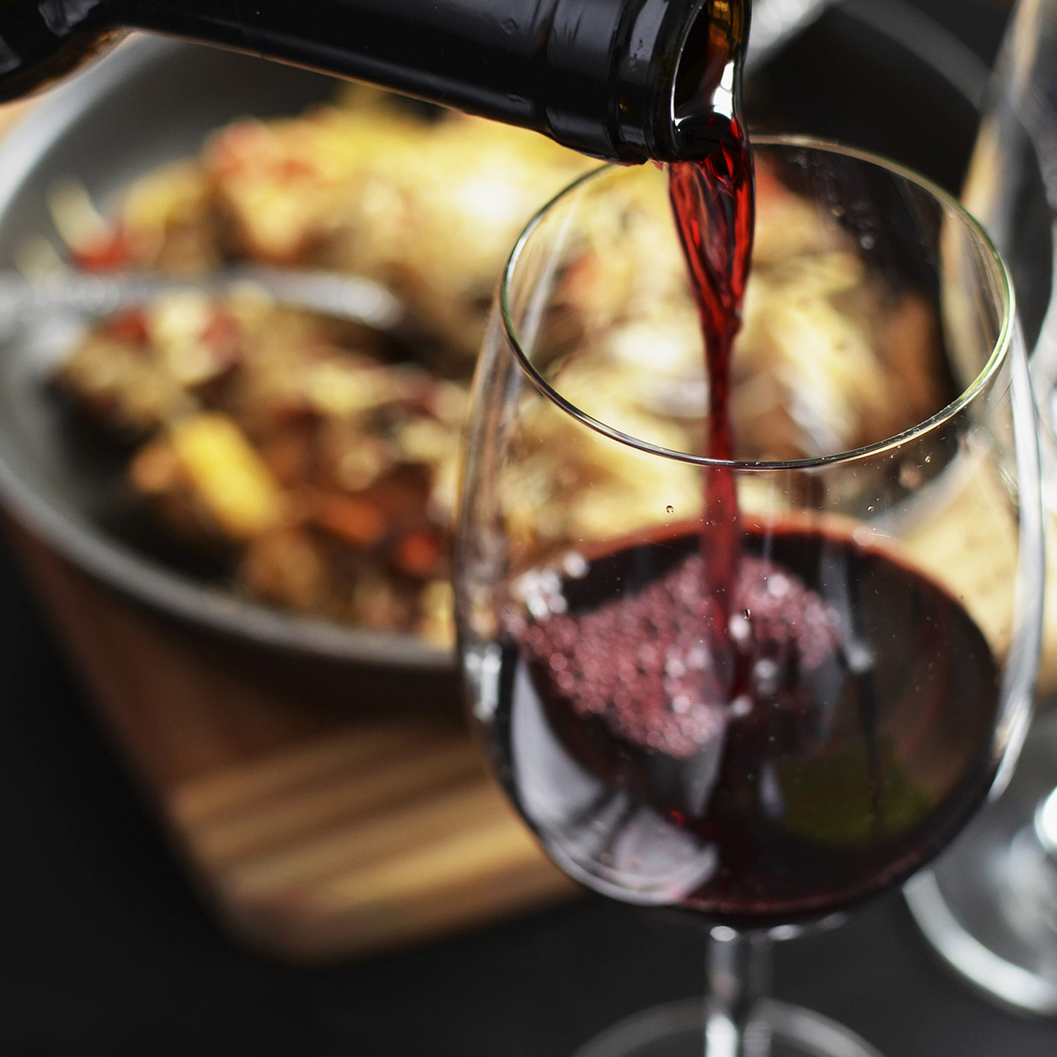 stimmung rotwein abendessen tisch