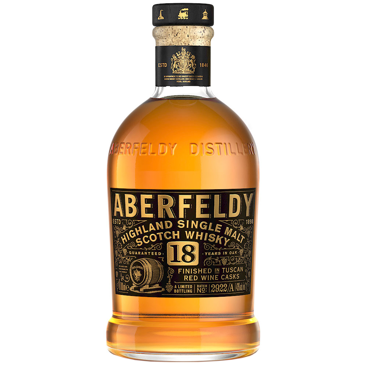 Aberfeldy 18YO Single Malt Scotch Whisky Bolgheri Italian Red Wine Casks