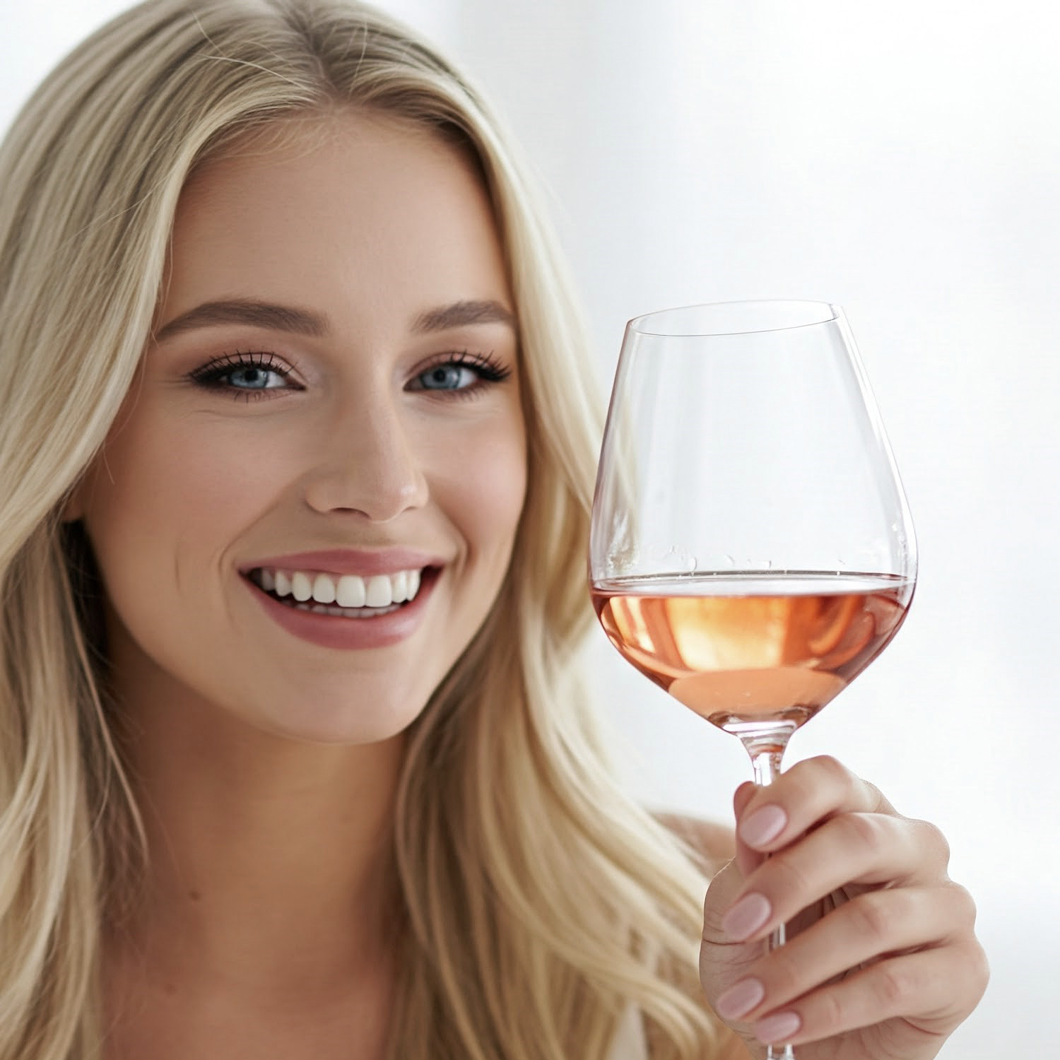 Ein erfrischender Roséwein. Prost