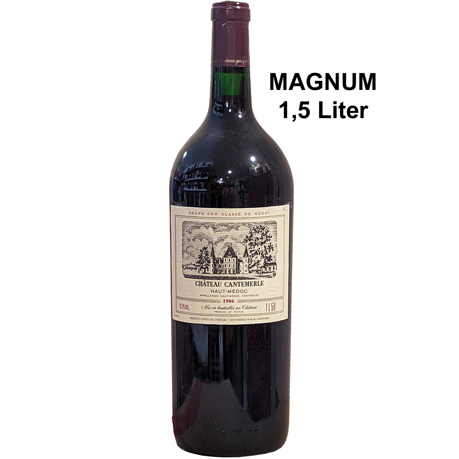 Chateau Cantemerle Grand Cru Classé 1986 Magnum