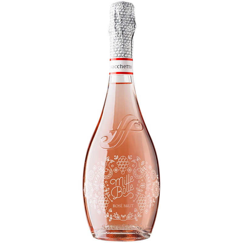 Italienischer Vino Spumante Sacchetto Mille Bolle Rosé Brut