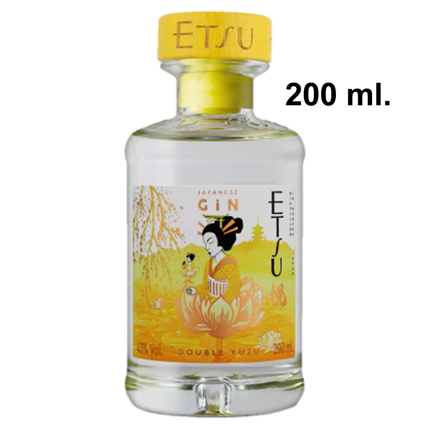 Etsu Double Yuzu Gin Premium Artisanal Japanese 200ml