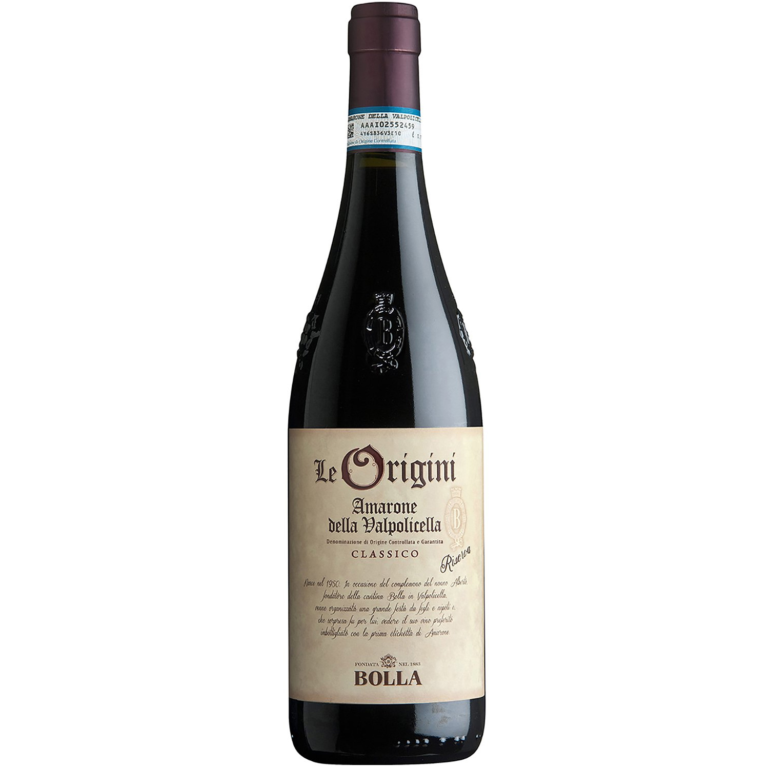 Bolla Le Origini Amarone della Valpolicella Classico Riserva 2012