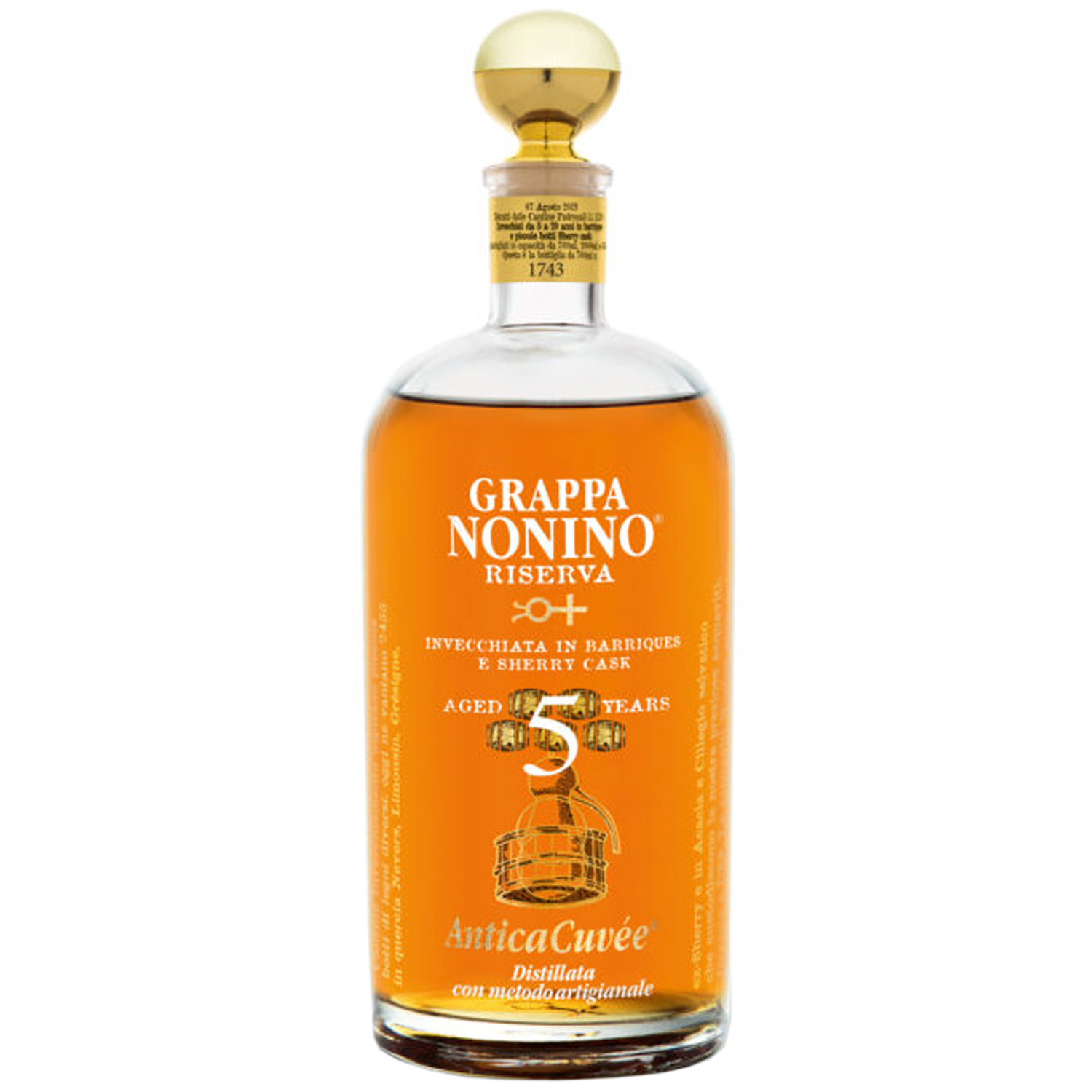 Grappa Nonino AnticaCuvée Riserva Aged 5 Years