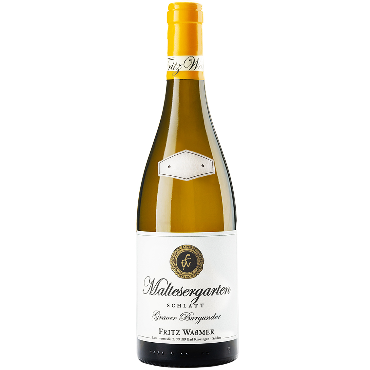 Fritz Waßmer Maltesergarten Schlatt Grauer Burgunder 2019