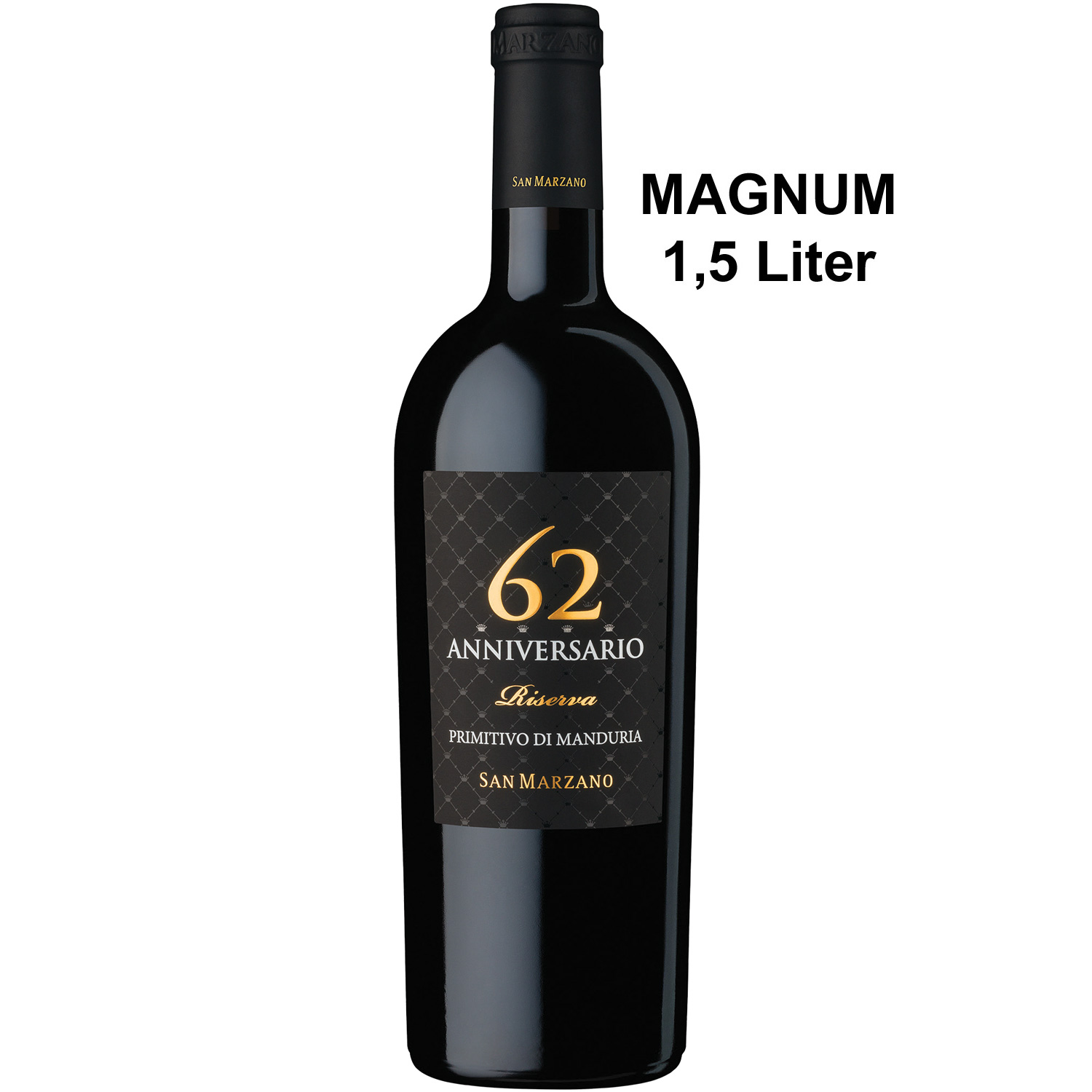Italienischer Rotwein 62 Anniversario Riserva Primitivo di Manduria San Marzano  2017
